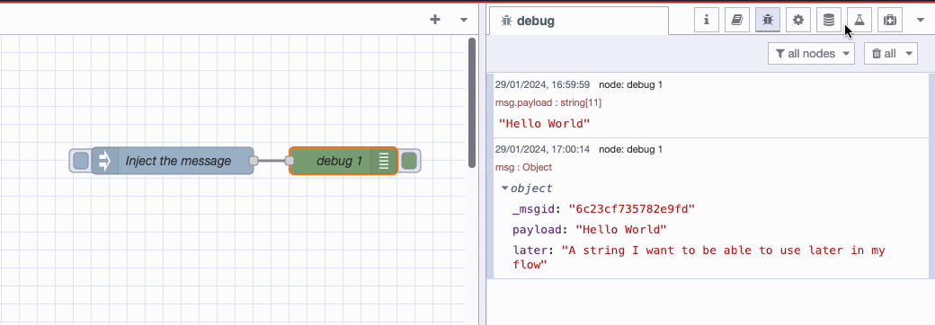 Storing data outside of msg.payload Storing data outside of msg.payload