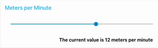 An example of a slider in a HMI
